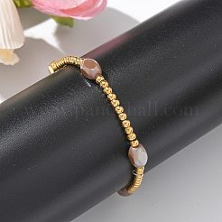 304 Edelstahlperlen-Stretcharmbänder für Damen&nbsp;LS-BJEW-M054-01G-01