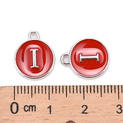 Emaille Charms aus platinierter Legierung&nbsp;LS-ENAM-S118-03I-P