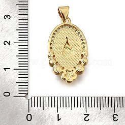 Colgantes de perlas de imitación ABS con circonita cúbica micropavé de latón&nbsp;KK-D328-02G-A