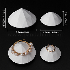 2 Stück Schmuckständer in Gesso-Diamantform&nbsp;DJEW-OC0001-37