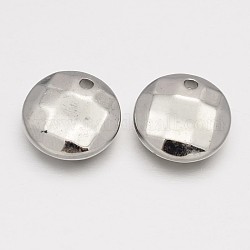 Пластиковые прелести ccb, плоские круглые граненые, платина, 14x5 мм, отверстие : 2 мм