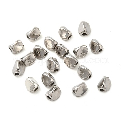 CCB perles en plastique, torsion, platine, 5x4.5x4mm, Trou: 1.6mm