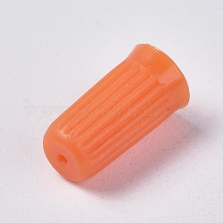 (venta de liquidación) tapas de punta de botella de pegamento de plástico, naranja, 13x7mm, diámetro interior: 3.5 mm