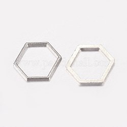 Сплав связи rings, шестиугольник, платина, 12x14x1 мм