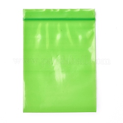 Einfarbige Pe Zip Lock Taschen, wiederverschließbare kleine Schmuckaufbewahrungstaschen, selbstdichtender Beutel, Top-Dichtung, Rechteck, grün, 10x7 cm, einseitige Dicke: 2.7 mil (0.07 mm), ca. 90~100 Stk. / Beutel