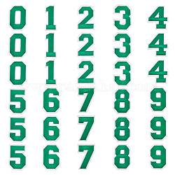 Gorgecraft 2 дюйм железо на римском номере наклейка самоклеящаяся номерная наклейка зеленые цифры от 0 до 9 вышитые аппликации ремонтные патчи для команды униформа дизайн сумки для одежды обувь джинсы 20 шт.