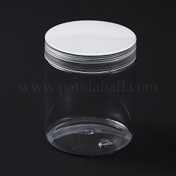 Tarro de joyería de plástico transparente, pequeños artículos de favor, cajas de embalaje de frutas secas, columna, Claro, 8.3x7x8.5 cm