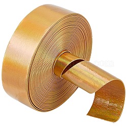 Cordone in similpelle piatto laser da 5 m di Gorgecraft, cordoncino color arcobaleno per l'arredamento dei vestiti, argento, 25x0.8mm, circa 5.47 iarde (5 m)/rotolo