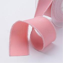Ausgefranste Ripsbänder aus Polyester, gedruckt, mit Fransen Quaste, neblige Rose, 1-1/2 Zoll (38 mm), etwa 50 yards / Rolle (45.72 m / Rolle)