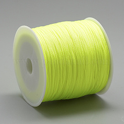Нейлоновая нить, китайский вязать шнур, зеленый желтый, 1.5 мм, около 142.16 ярда (130 м) / рулон