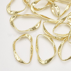 Aleación de enlace rings, anillo de giro, la luz de oro, 45x28x4mm, diámetro interior: 38.5x21 mm