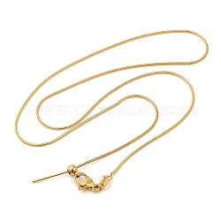 304 collier chaîne serpent en acier inoxydable pour femme, pour la fabrication de colliers de perles, or, 17.24 pouce (43.8 cm)