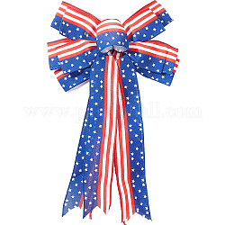 Noeuds papillon en polyester, tirer des arcs pour les décorations du jour de l'indépendance, colorées, 485x275x41mm