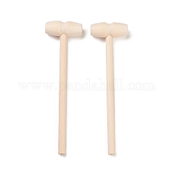 Mini martillos de madera para pasto, mazo golpeando juguetes, burlywood, 15.5 cm