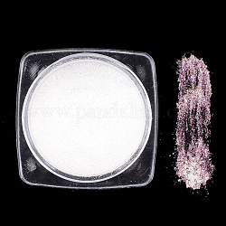 Metallic-Spiegel, holografisches Pigment, Chrompulver, für Nagelkunst-Gelpolitur-Maniküre-Dekoration, neblige Rose, 29.5x29.5x14.5 mm