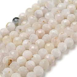 Brins de perles de pierre de lune arc-en-ciel naturel, facette, ronde, 4.5mm, Trou: 0.7mm, Environ 88~89 pcs/chapelet, 14.96~15.08'' (38~38.2 cm)