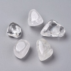Natürlichem Quarz-Kristall-Perlen, getrommelt Stein, Heilsteine für den Ausgleich eines Chakras, Kristalltherapie, Vasenfüller Edelsteine, kein Loch / ungekratzt, Nuggets, 7 mm