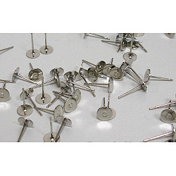 Risultati di orecchini in ferro, nichel libero, platino, 11x0.7mm, vassoio: 6mm