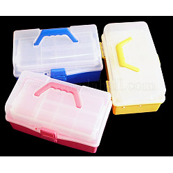 Plastic Bead Storage Containers, Trilaminar, Mixed Color, 19.5x31x14cm
