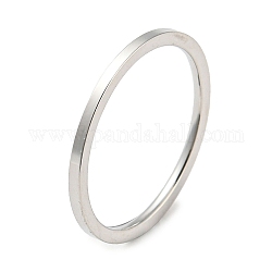 304 простое кольцо на палец из нержавеющей стали для женщин и мужчин, цвет нержавеющей стали, Размер 4, внутренний диаметр: 14 мм, 1 мм