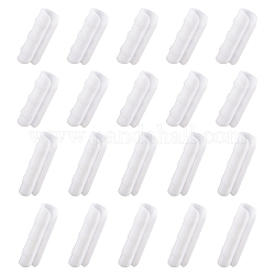 Superfindings 20pcs 2 styles de pinces en plastique de ferme, serre-film pinces grip, pour les fournitures de plantes de serre, blanc, 80x20~25mm, 10 pièces / style