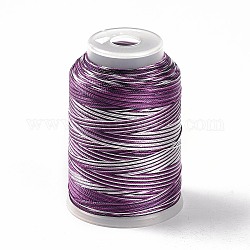 Cordoncino in filo di nylon tinto in segmenti a 3 capo, materiale fai da te per la produzione di gioielli, porpora, 0.3mm, circa 546.81 iarde (500 m)/rotolo