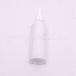 PET Squeeze Bottle, Liqiud Bottle, Column, White, 39x150mm, Capacity: 100ml(3.38 fl. oz)