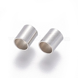 Perles de tube en 304 acier inoxydable, couleur inoxydable, 5x4mm, Trou: 3mm