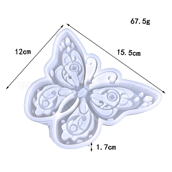 Schmetterling DIY Silikonformen, Gießformen aus Harz, für UV-Harz, Herstellung von Schmuckanhängern aus Epoxidharz, weiß, 120x155x17 mm