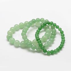 Verde perle di avventurina rotondi estendono bracciali, 2 pollice (50 mm), 6mm