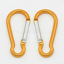 Mousquetons d'escalade en aluminium, fermoirs clés, orange foncé, 50x24x4mm