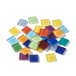 Mosaikfliesen Glascabochons, für Heimdekoration oder Basteln, Viereck, Mischfarbe, 20x20x4 mm, ca. 252 Stk. / 1000 g
