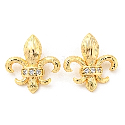 Brass Micro Pave Cubic Zirconia Charms, Real 18K Gold Plated, 13x12x5.5mm, Hole: 3x2.5mm