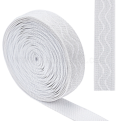 Rutschfestes, transparentes Silikon-Polyester-Gummiband, Elastischer Gürtel aus weichem Gummi, Unterwäsche Zubehör selber nähen, weiß, 20 mm