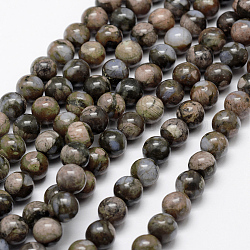 Hebras de perlas de glaucophane natural, redondo, 6~7mm, agujero: 1 mm, aproximamente 61 pcs / cadena, 15.3 pulgada