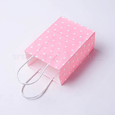 Wholesale PH PandaHall 12pcs Kraft Paper Gift Bags with Clear