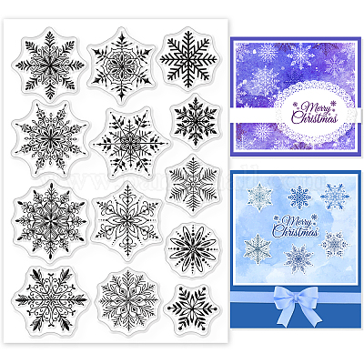 Snowflakes Clear Stamps, Christmas Card Making Snowflake Stamp