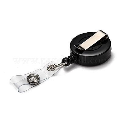 Metal Badge Reel with Belt Clip, Retractable Keyring Holder, Yoyo