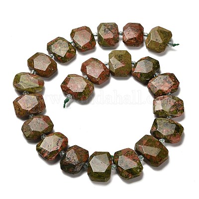Natur Unakit Perlen Stränge&nbsp;G-H078-B13-01-1