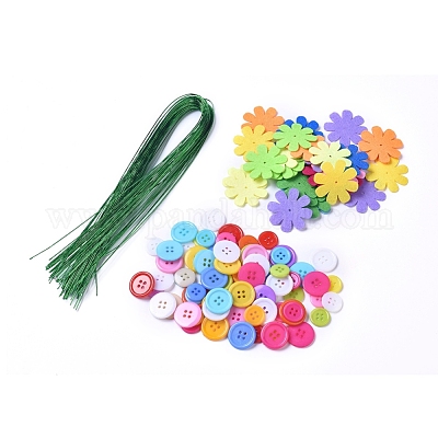 Lot De 50 Boutons En Forme De Fleur - Diamètre 6 Mm - 2 Trous - Pour Scrapbooking Et Décoration