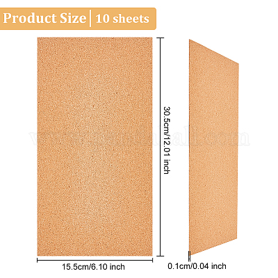 Wholesale OLYCRAFT 10 Sheets Cork Sheets 12x6.1 Inch Thin Cork