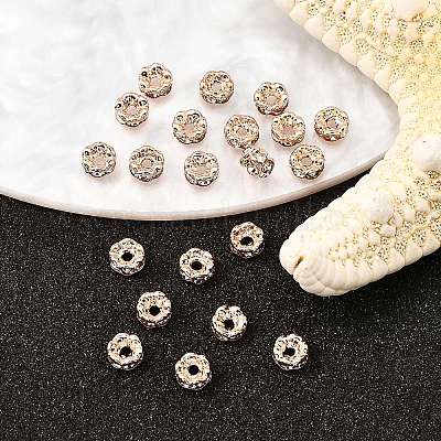 Messing Strass Zwischen perlen&nbsp;RB-A014-L4mm-01RG-NF-1