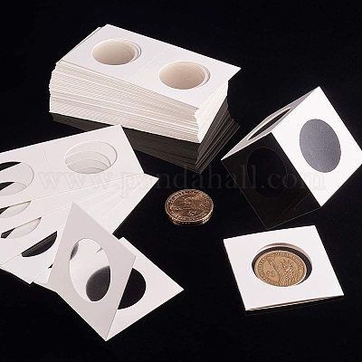 300 Pieces 6 Sizes Coin Flips Cardboard Coin Collecting Holders Flip