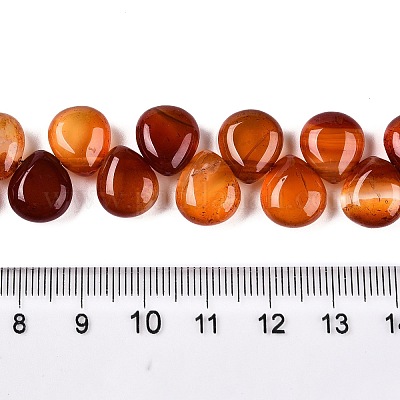 Chapelets de perles rouges en agate naturelle&nbsp;G-T138-123-1