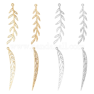 Leaf Charms for DIY Jewelry Making & Crafting, Pendants for Necklaces