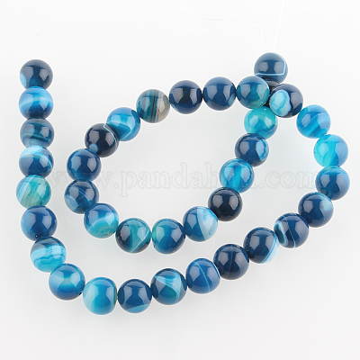 1 Strand Dyed Natural Gemstone Agate Round Bead Strands 10mm about 38pcs 14.96" 