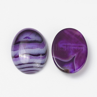 Natürliche gestreifte Achat-Cabochons&nbsp;X-G-R415-13x18-11-1