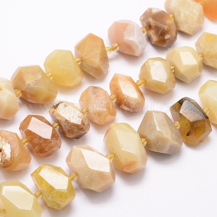 Natural Yellow Opal Bead Strands G-H038-15-1