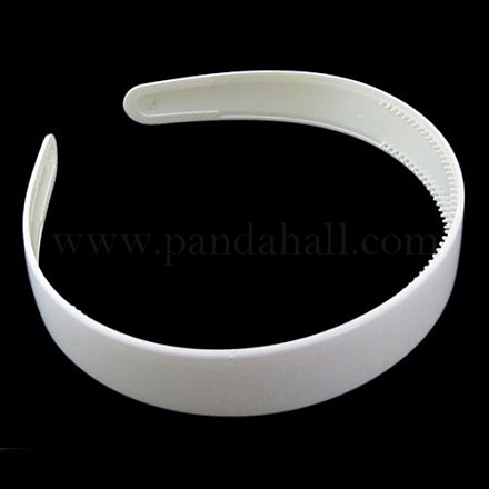 Bande de cheveux en plastique blanc uni X-PJH097Y-1-1