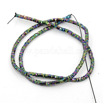 Grade A Electroplate Non-magnetic Synthetic Hematite Hexagon Beads Strands G-O002-03E-1